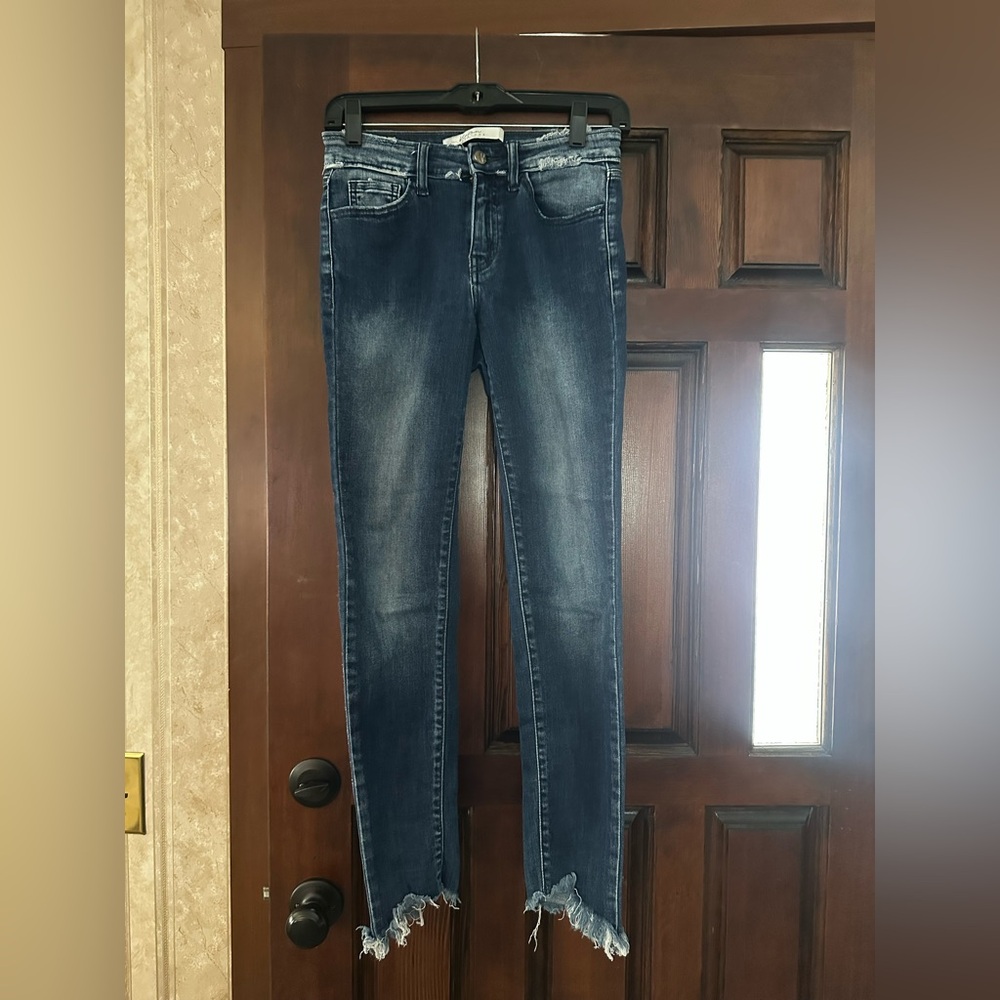 KanCan Distressed Dark Blue Skinny Jeans